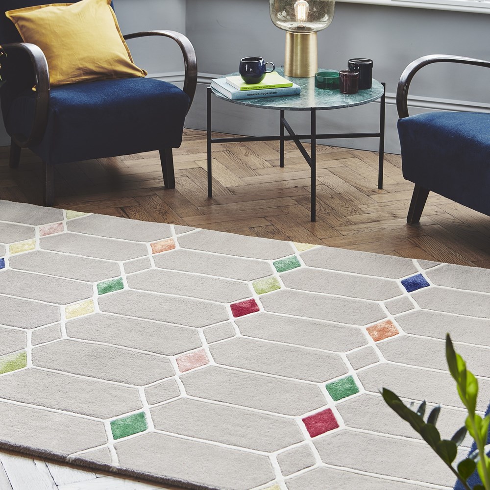 Matrix Jewel MAX60 Rugs in Grey